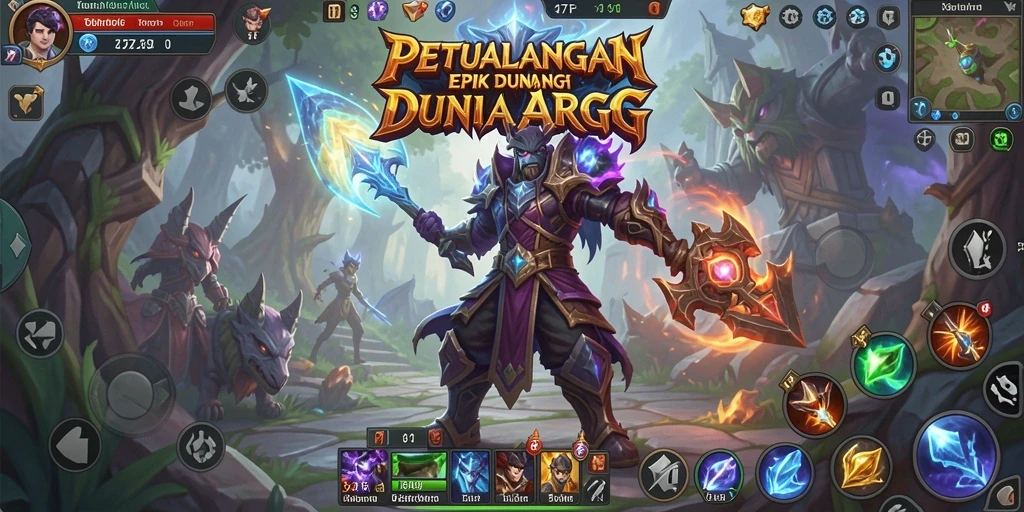 Tampilan gameplay seru dalam dunia ARPG yang penuh warna.