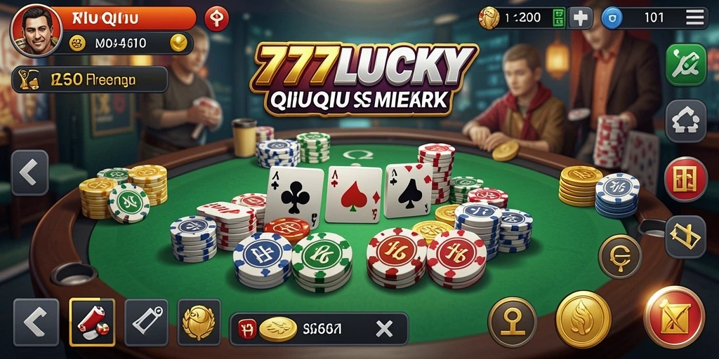 Tampilan gameplay seru QiuQiu di 777LUCKY.