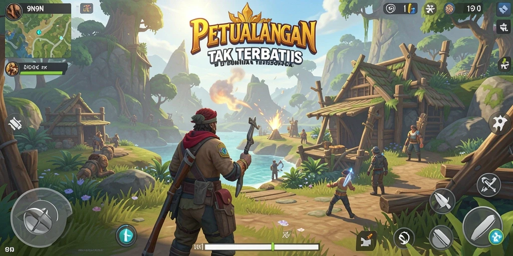 Tampilan gameplay Open World yang menakjubkan di 9N9N.
