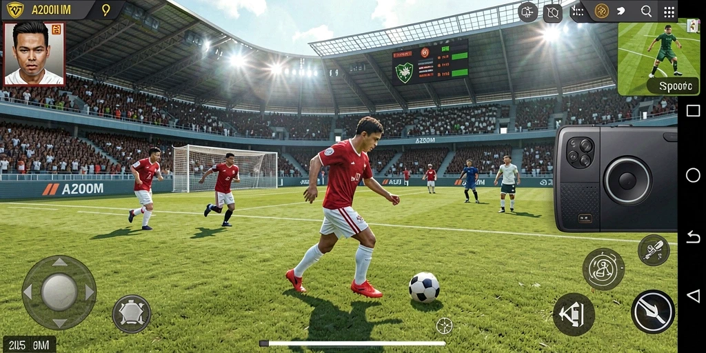 Tampilan gameplay A200M yang menarik dan penuh aksi olahraga.