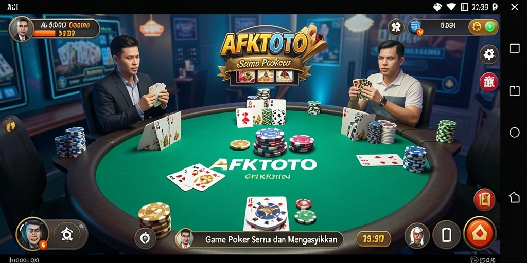 Gameplay seru AFKTOTO dengan pemain Poker lainnya.