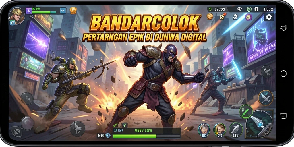 Tampilan gameplay BANDARCOLOK dengan aksi bertarung yang seru.