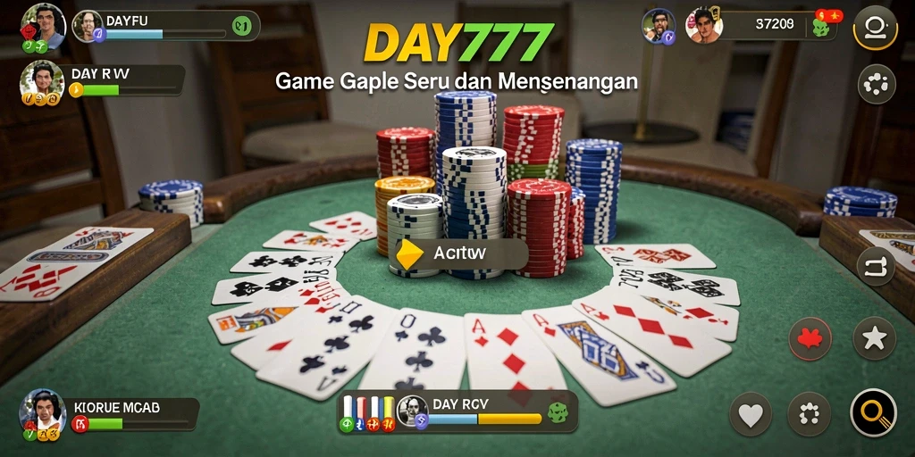 Tampilan gameplay seru Gaple di DAY777.