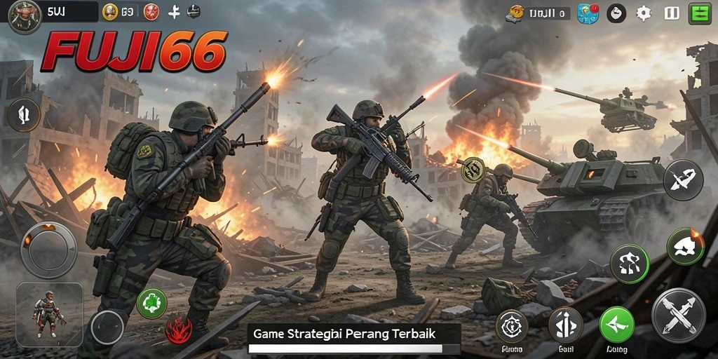 Tampilan gameplay FUJI66 dengan pertarungan strategis yang mendebarkan.