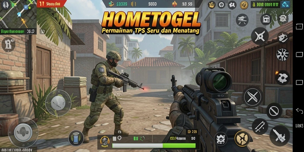 Gameplay HOMETOGEL yang penuh aksi dan ketegangan.