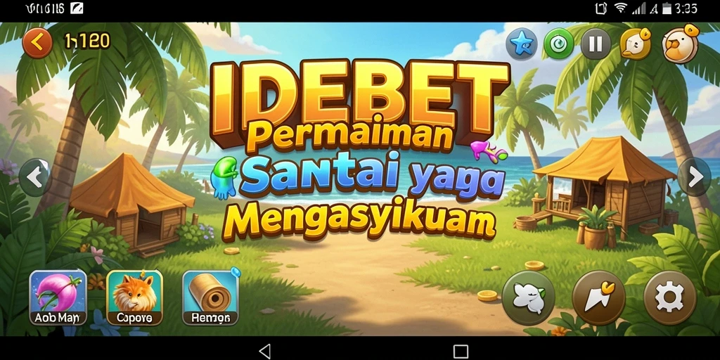 Tampilan gameplay IDEBET yang ceria dan interaktif.