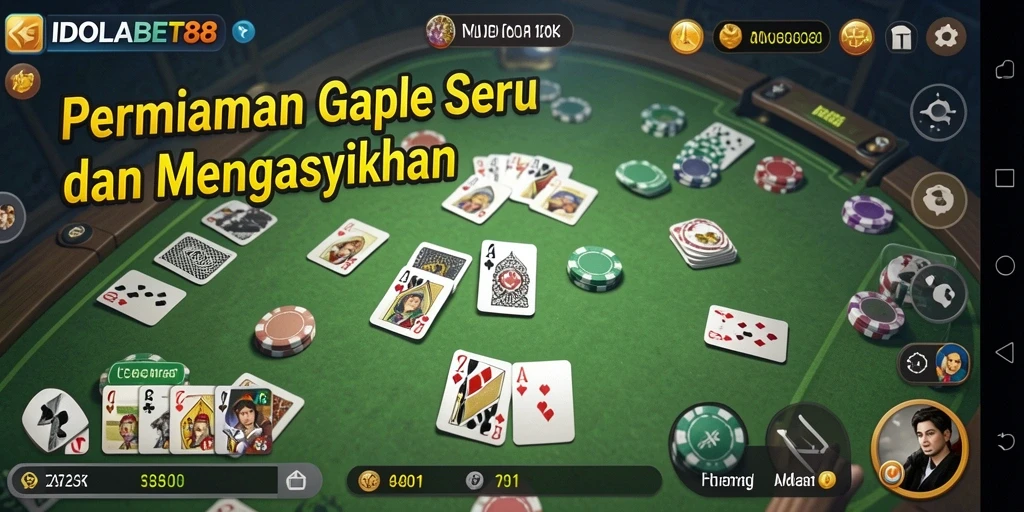 Gameplay seru IDOLABET88 dalam permainan Gaple yang menegangkan.