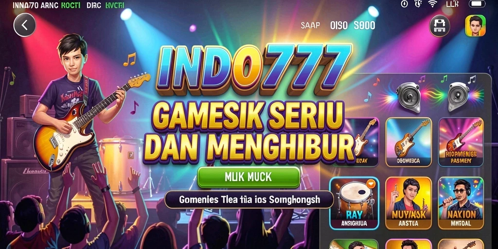 Screenshot gameplay menampilkan pemain menikmati musik dengan antusias.