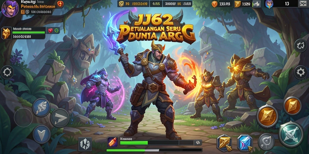 Tampilan gameplay seru dalam dunia fantastis JJ62.