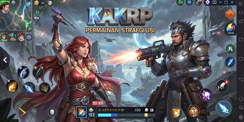 Tampilan gameplay KAKRP yang menampilkan pertempuran strategis.