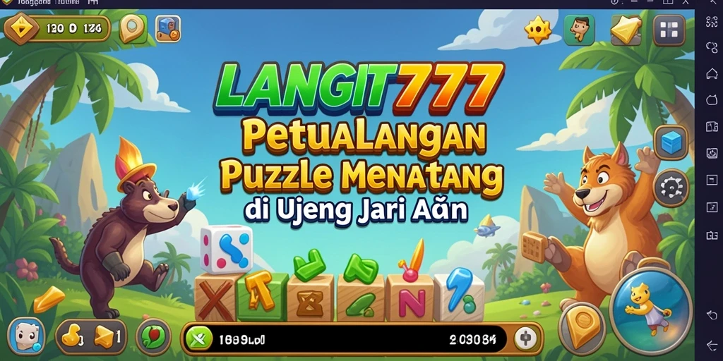 Tangkapan layar menampilkan gameplay seru dari LANGIT777 yang penuh warna.