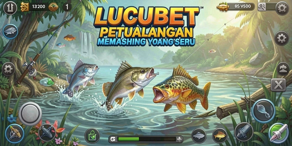Tampilan menarik dari gameplay memancing di LUCUBET yang seru.