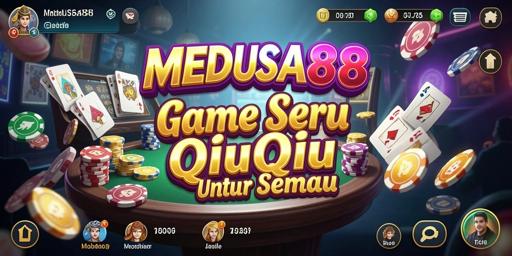 Tampilan gameplay seru dalam MEDUSA88 saat bermain QiuQiu.