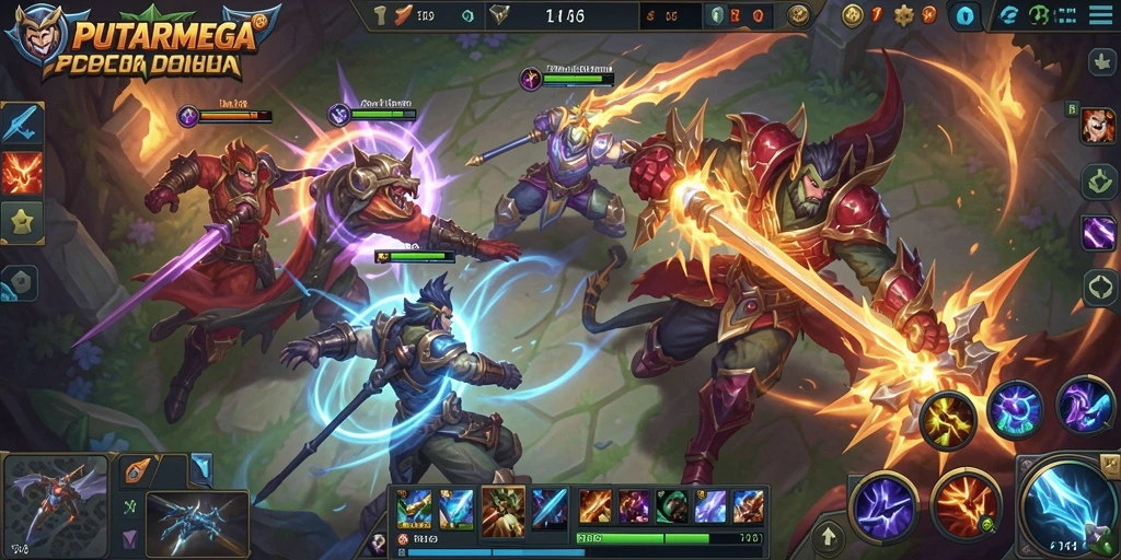 Tangkapan layar gameplay PUTARMEGA yang penuh aksi dan strategi.
