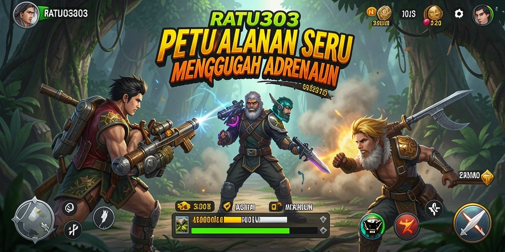 Screenshot utama RATU303 menampilkan aksi seru dalam permainan petualangan.