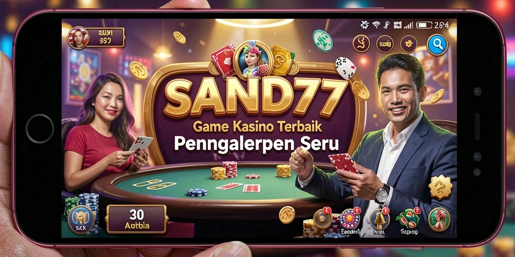 Screenshot utama SAND77 menampilkan gameplay Kasino yang dinamis dan menarik.