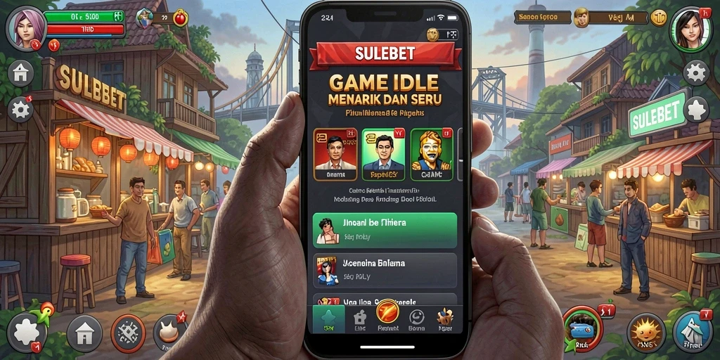 Tampilan screenshot SULEBET menampilkan gameplay Idle yang menarik dan berwarna.