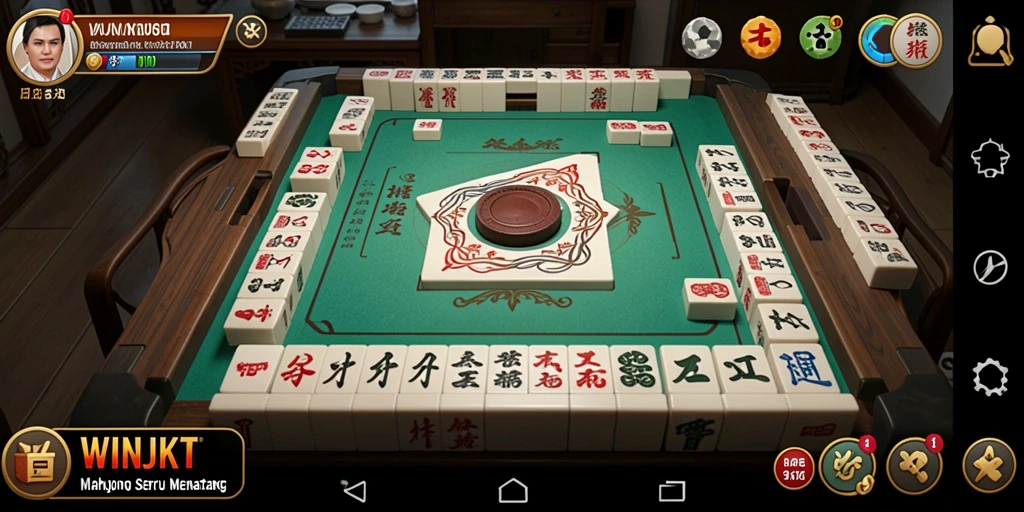 Tangkapan layar gameplay <strong>WINJKT</strong> dengan tampilan Mahjong yang menarik.